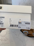 Pre Loved Ganni Metallic Buckle Ballerinas in Bronze UK 5 (new)
