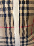 Pre Loved Burberry Medium London Canvas & Leather Tote