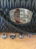 Pre Loved Miu Miu Black Matalasse Leather Crystal Cloque Flap Shoulder Bag