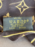 Pre Loved Louis Vuitton Brown Monogram & Leopard Silk Scarf