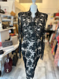 Pre Loved Alexander McQueen Black Lace Dress UK 14