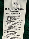 Pre Loved Dolce & Gabbana Green Lace Top size 38 fits U.K. 6-8