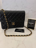 Pre Loved Chanel Vintage Classic Lambskin Flap Bag 22ct Gold Plated Hardware **reserved AMM**