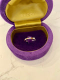Pre Loved Gucci Link to Love White Gold Ring With Pink Tourmaline size N-O
