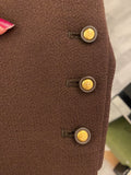 Pre Loved Chanel Brown Wool Crepe Jacket FR42 UK 12
