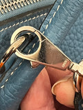 Pre Loved Hermes Bolide in Blue Jean Leather with Palladium Hardware