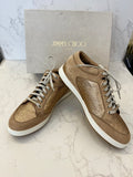 Pre Loved Jimmy Choo Nude Glitter Trainers UK8 (excellent)