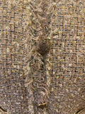 Pre Loved Chanel Gold Metallic Threads Tweed Jacket Fr46 Fits UK 14