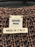 Hermes Vintage Bronze Metallised Knit Longline Cardigan FR38 UK 10