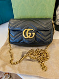 Gucci GG Mini Marmont Matelasse Crossbody Bag in Black (reserved)
