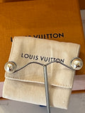 Pre Loved Louis Vuitton Gold Tone & Faux Pearl Earrings **reserved**