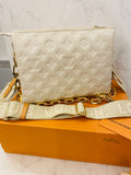Pre Loved Louis Vuitton Coussin PM in Cream Leather