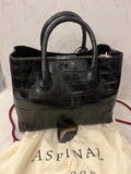 Pre Loved Aspinal of London Embossed Leather Small Tote Bag (new)