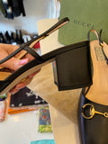 Pre Loved Gucci Horsebit Leather Slingback Pumps in Black UK5 (excellent)