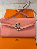 Pre Loved 2022 Hermes Kelly Classique To Go in Epsom Rose Confetti Leather (excellent)