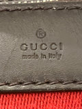 Pre Loved Gucci Boston Bowling Bag in GG Monogram Canvas with Green & Red Web Stripe