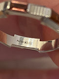 Pre Loved Gucci Link to Love White Gold Ring With Pink Tourmaline size N-O