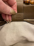 Pre Loved Gucci Bamboo Shopper Tote bag in Brown Grained Leather (SALE)