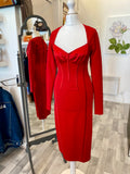 Pre Loved Dolce & Gabbana red corset bodycon dress UK6-8 (new)