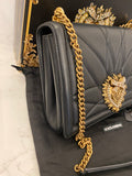 Pre Loved Dolce & Gabbana Devotion Shoulder Bag in Quilted Nappa Black Leather