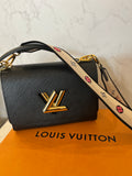 Pre Loved Louis Vuitton Twist MM in Black Epi Leather (as new)