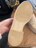 Gianvito Rossi Stone Suede Loafers