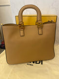 Pre Loved Fendi FF Vitello Glacier Medium Handle Tote - AS NEW