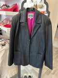 Versace Vintage Black Leather Jacket IT 40 Uk 8-10