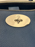 Pre Loved Mulberry Double Zipped Bayswater in Blue