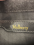 Pre Loved Mulberry Mini Kelley Shoulder Bag with Black & White Ayers Stripes