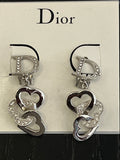 Pre Loved Dior Earrings with Heart Droplets new