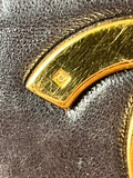 Chanel Vertical Stitched CC Jumbo in Black Lambskin Leather