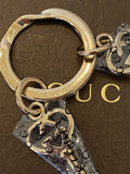 Pre Loved Gucci gold tone key ring/bag charm (new)