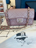 Chanel Classic Mini Quilted Flap Handbag in Lilac