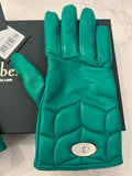 Pre Loved Mulberry Softie Gloves in Green Nappa Leather (new) XS