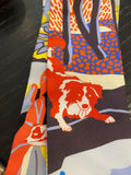 Hermes 'En Liberte' Silk Twilly Scarf -Dog Design