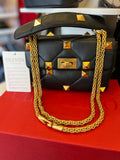 Valentino Garavani Black Leather Roman Stud Bag