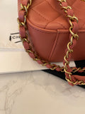 Pre Loved Chanel Lambskin Camera Bag in Dusky Pink - Excellent SALE