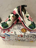 Pre Loved Dolce & Gabbana Sorrento Floral Trainers UK 5