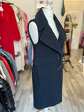 See by Chloe Long Navy Wool Duffle Gilet Fr36 UK 8