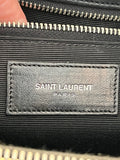 Pre Loved Yves Saint Laurent Cassandra Black Leather Chevron Studded Bag