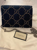 Pre Loved Gucci Dionysus GG Velvet Super Mini Crossbody Bag (excellent)