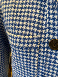 Pre Loved Rails Connie Cobalt Blue Houndstooth Shirt /Jacket size XS oversized