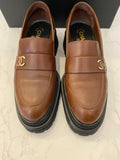 Pre Loved Chanel Brown Quilted Loafers UK 5.5 (excellent)