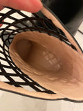 Gucci Plume Black Lattice Heeled Boots UK 7.5 (new)