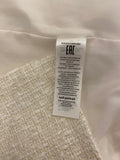 Pre Loved Self Portrait Metallic Ivory Boucle Mini Dress UK6 fits uk8 (new).