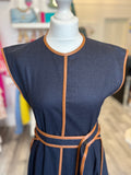 Stella McCartney Navy & Tan Dress IT40 UK 8
