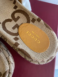 Pre Loved Gucci Platform Slide Sandals in Beige UK4 -fit UK 5 (excellent)