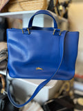 Pre Loved Longchamp Honore 404 Tote in Blue Leather
