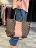 Louis Vuitton Jersey Tote In Damier Ebene & Magnolia Pink Centre Panel (reserved)